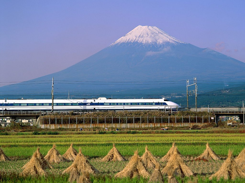 Bullet Train, Mount Fuji, Japan